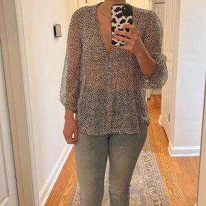 Joie Silk Blouse Size Small